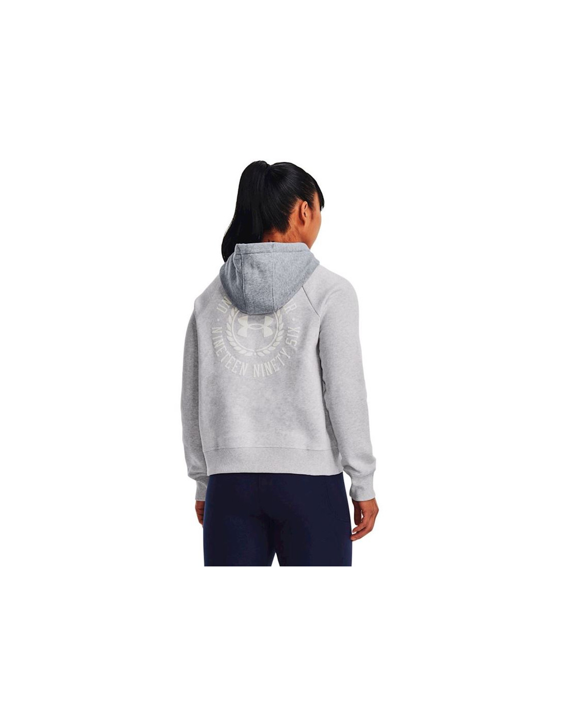 Sudadera Under Armour Rival Fleece CB Hoodie Gris