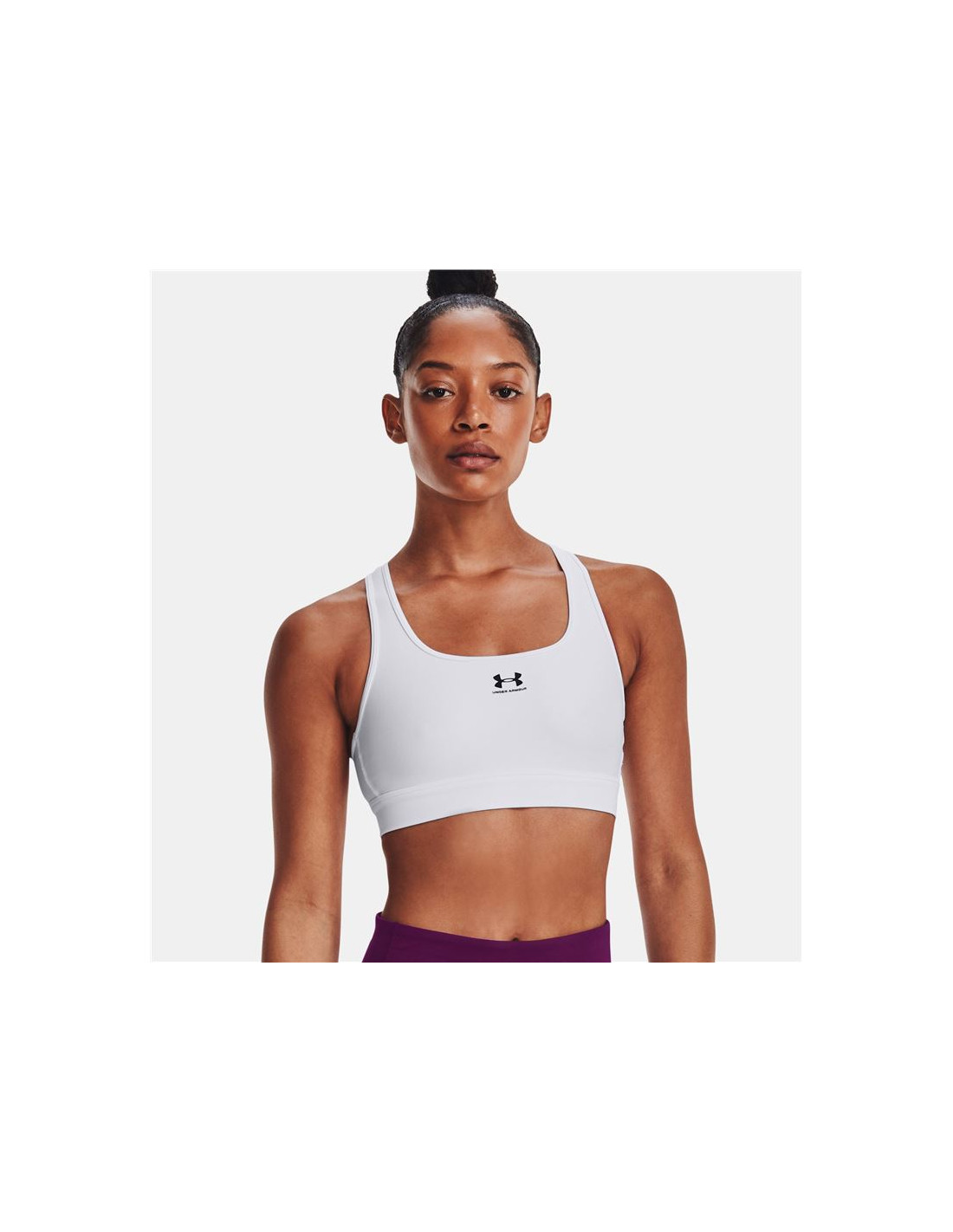 Sujetador Deportivo blanco Under Armour HeatGear Mid Mujer