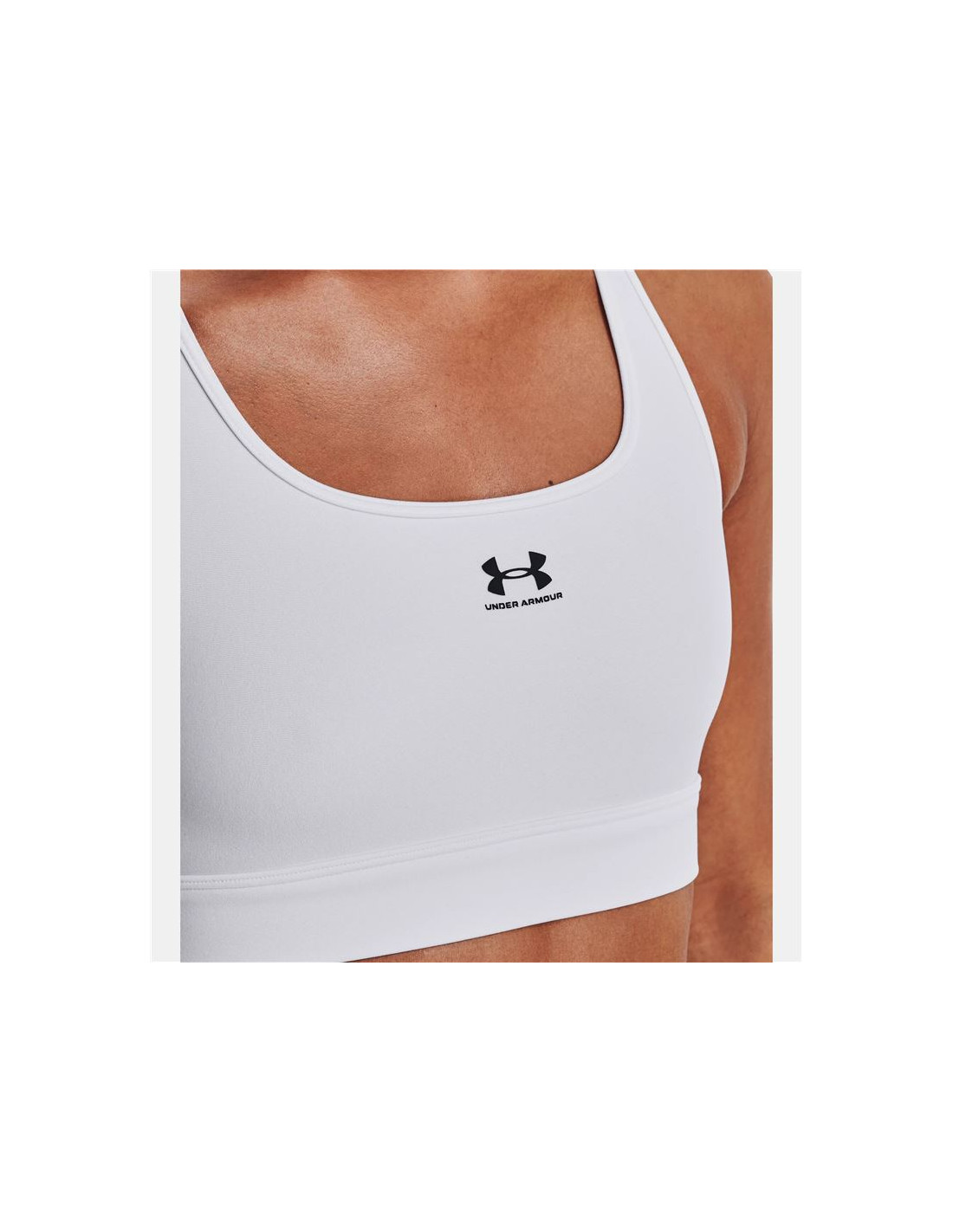 Sujetador Deportivo blanco Under Armour HeatGear Mid Mujer
