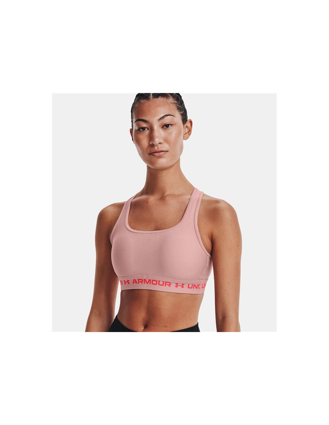 Sujetador deportivo Under Armour Crossback Mid Hthr Rosa