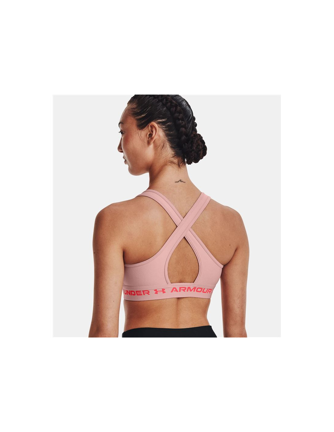 Sujetador deportivo Under Armour Crossback Mid Hthr Rosa