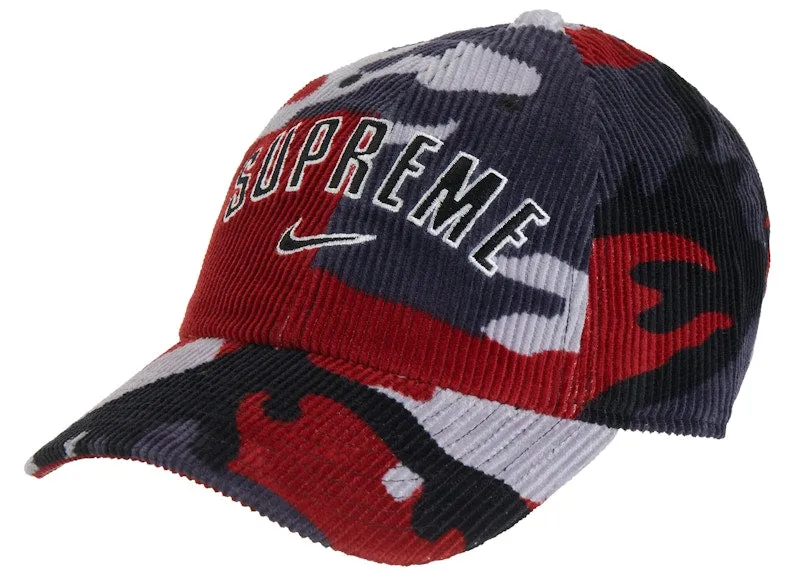 SUPREME NIKE ARC CORDUROY 6PANEL RED CAMO