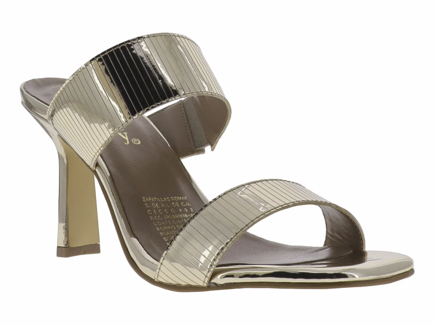 Tacones Ronay Vetro Oro Para Mujer