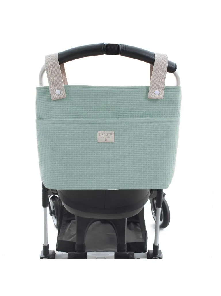 Taleguita para coche en tela piqué class menta