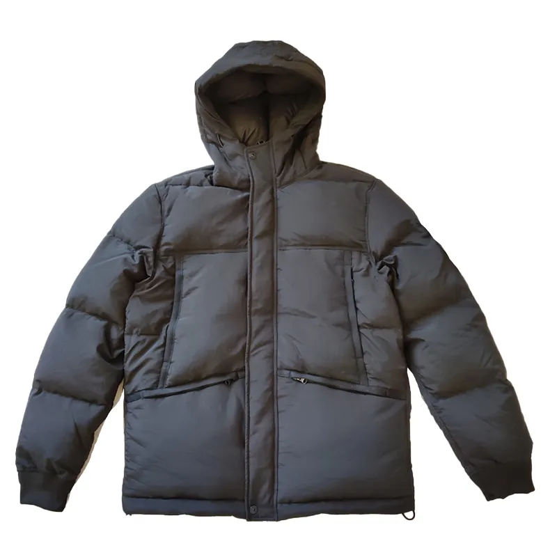Venta caliente invierno calentamiento hombres abajo chaqueta al aire libre regular color sólido hombres abrigo