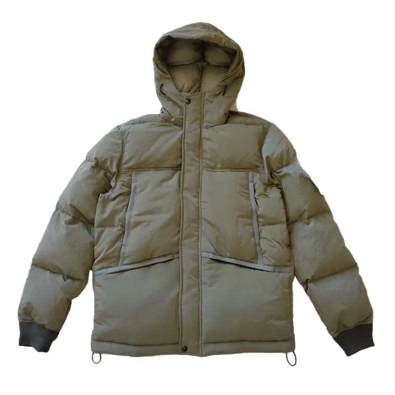 Venta caliente invierno calentamiento hombres abajo chaqueta al aire libre regular color sólido hombres abrigo