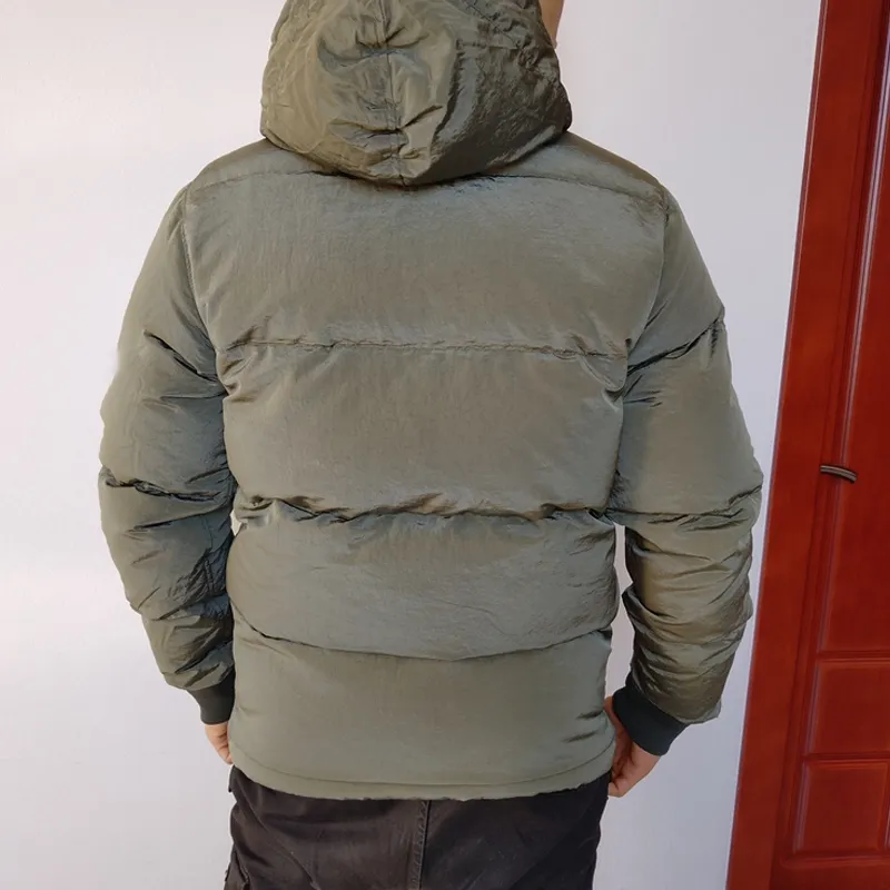 Venta caliente invierno calentamiento hombres abajo chaqueta al aire libre regular color sólido hombres abrigo