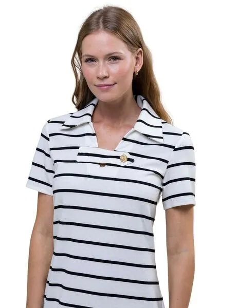 Vestido a rayas HONGO: Elegancia atemporal para mujeres modernas.
