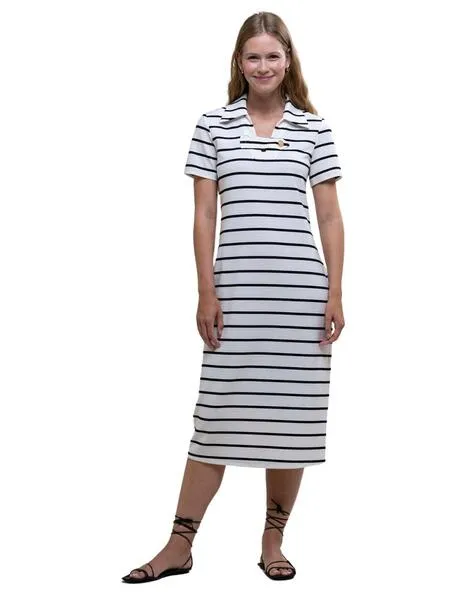 Vestido a rayas HONGO: Elegancia atemporal para mujeres modernas.