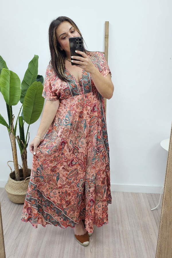 Vestido Bangladesh Coral