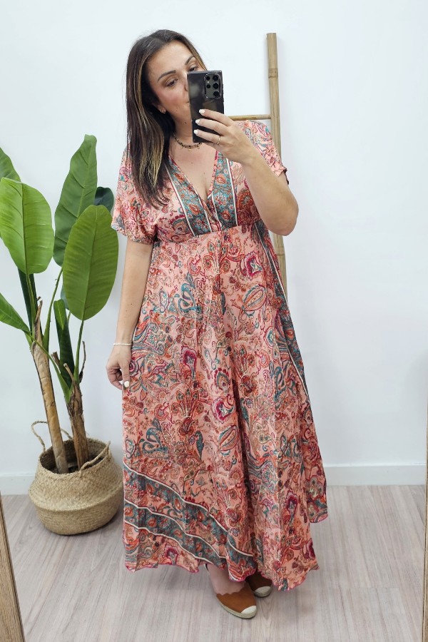 Vestido Bangladesh Coral