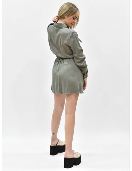 Vestido camisero verde