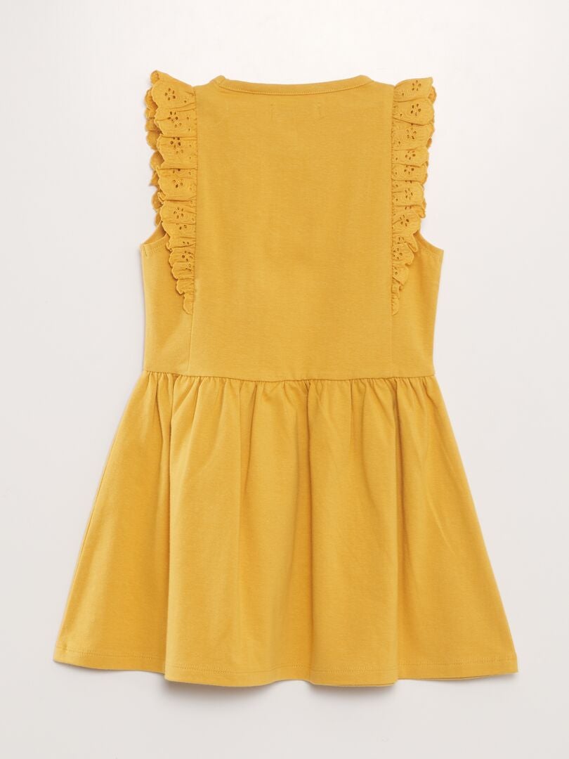 VESTIDO CON BORDADOS  AMARILLO
