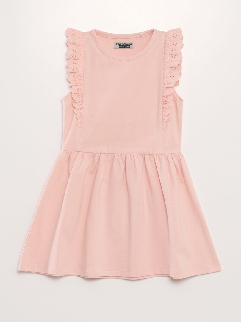 VESTIDO CON BORDADOS  ROSA