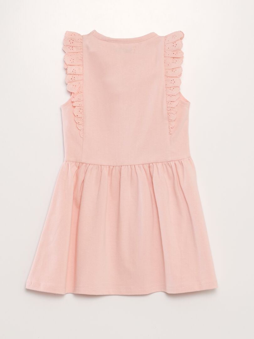 VESTIDO CON BORDADOS  ROSA