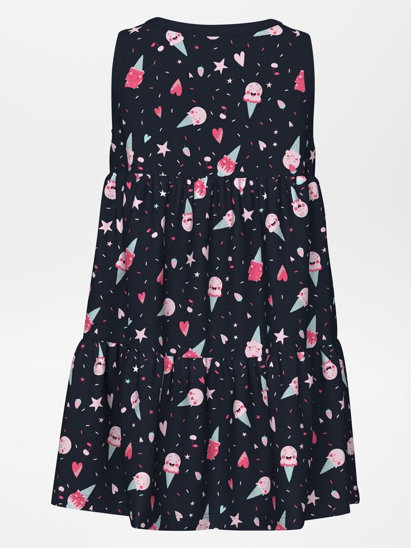 VESTIDO DE PUNTO CON VOLANTES 'NAME IT'  AZUL