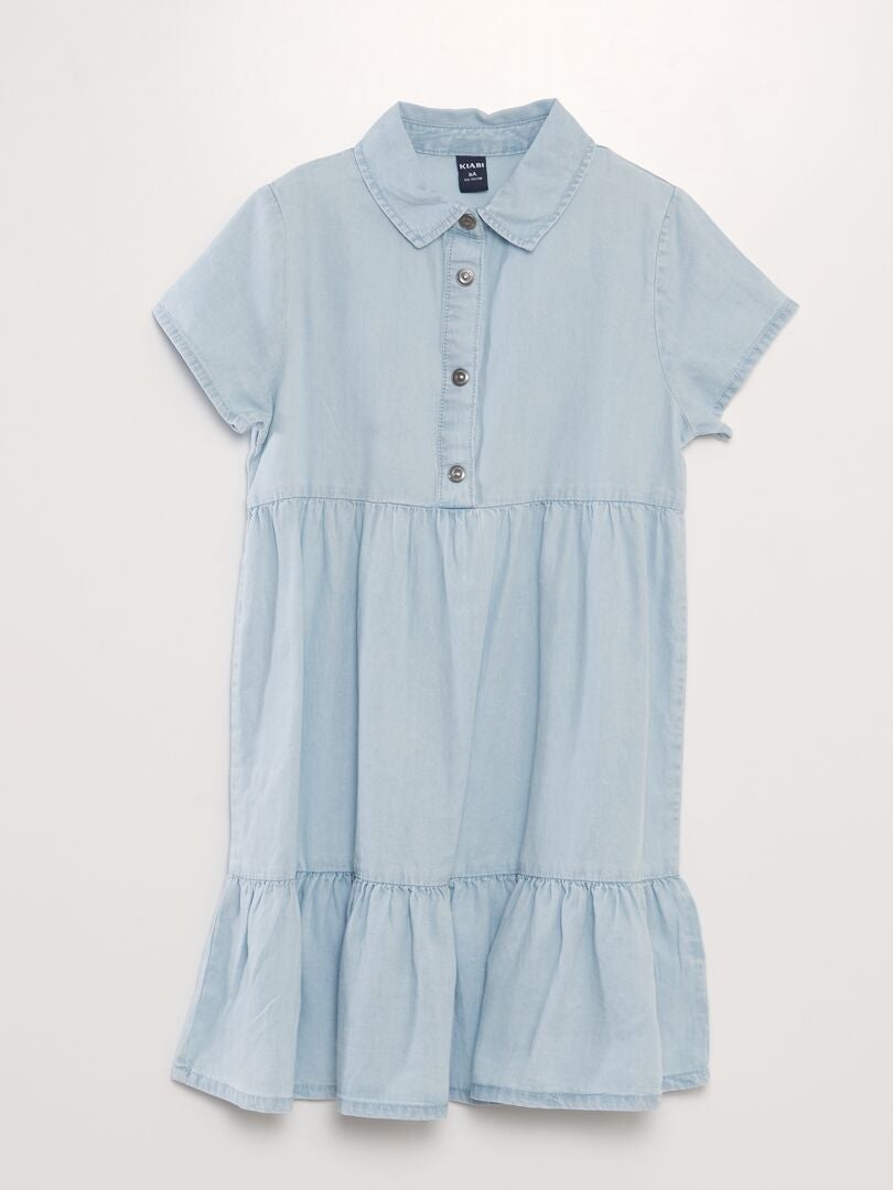 VESTIDO EFECTO VAQUERO  AZUL