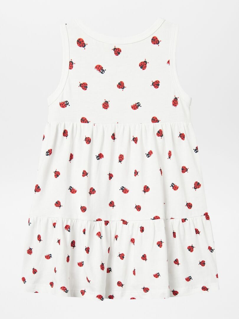 VESTIDO ESTAMPADO A CAPAS  BLANCO
