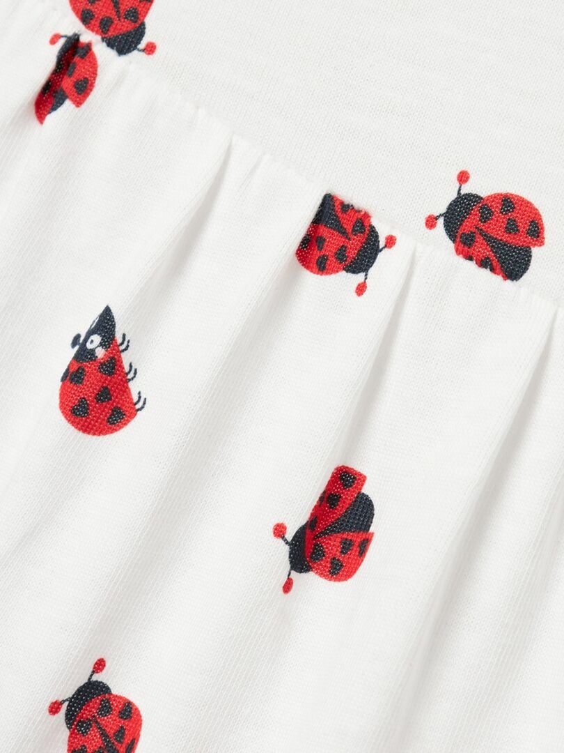 VESTIDO ESTAMPADO A CAPAS  BLANCO