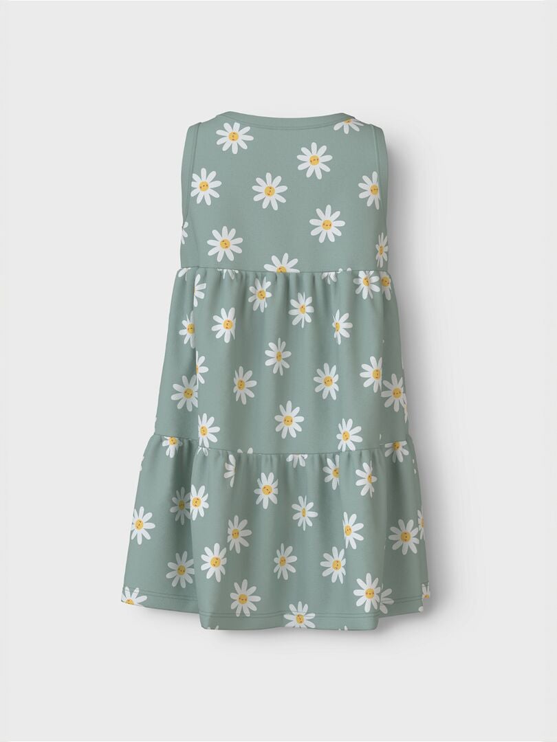 VESTIDO ESTAMPADO A CAPAS  VERDE