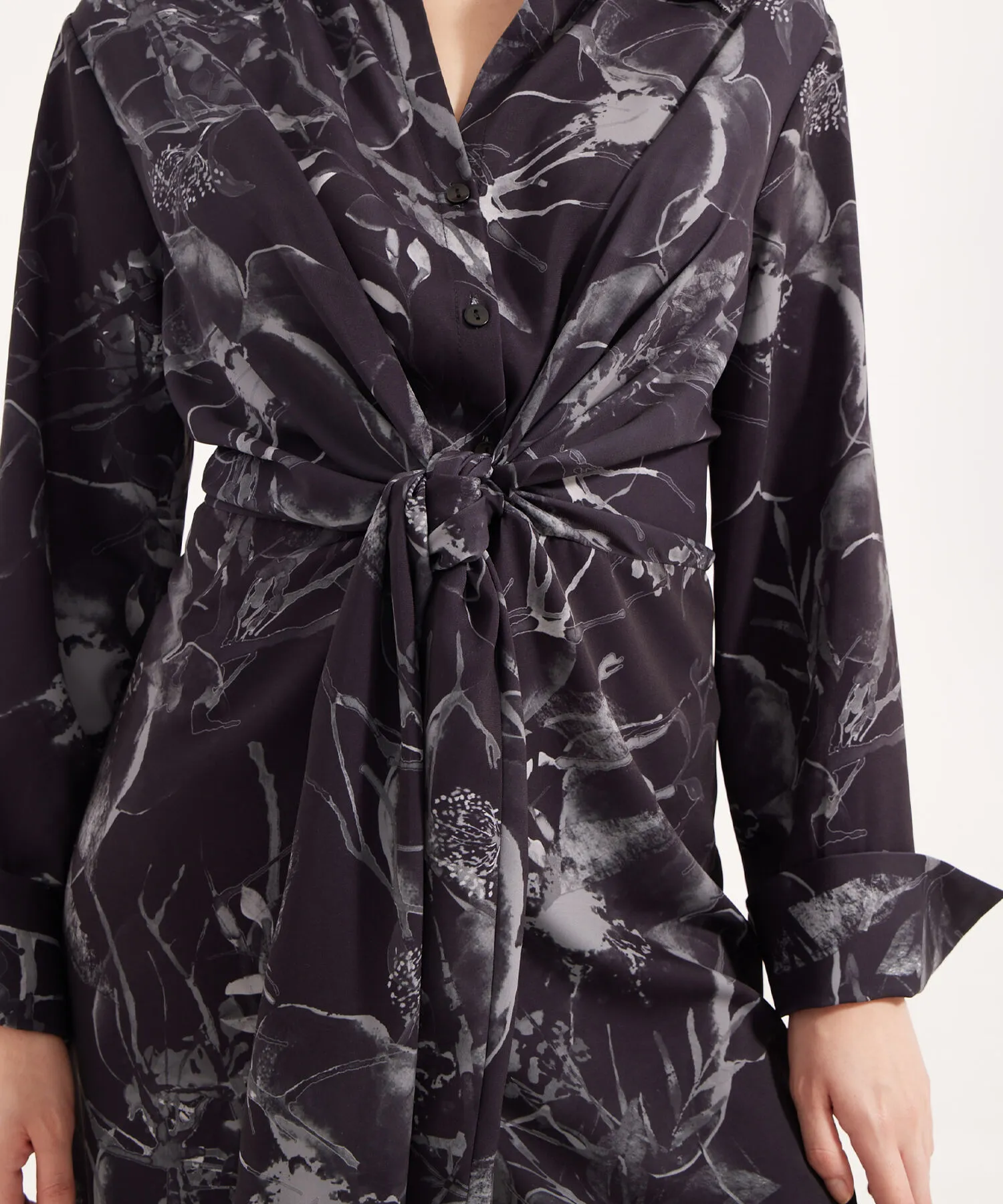 VESTIDO ESTAMPADO CON MANGA 3/4