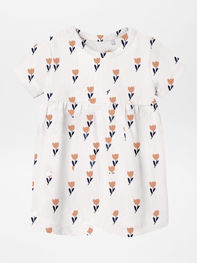 VESTIDO EVASé 'NAME IT'  BLANCO