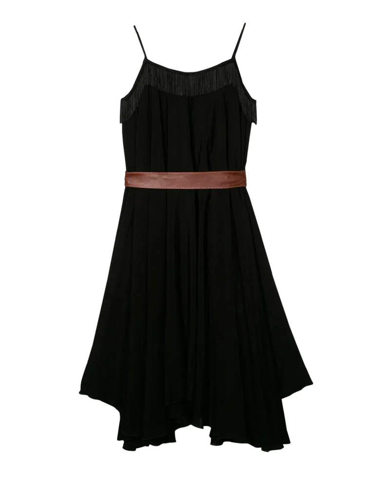 Vestido MONNALISA Negro Cinturón