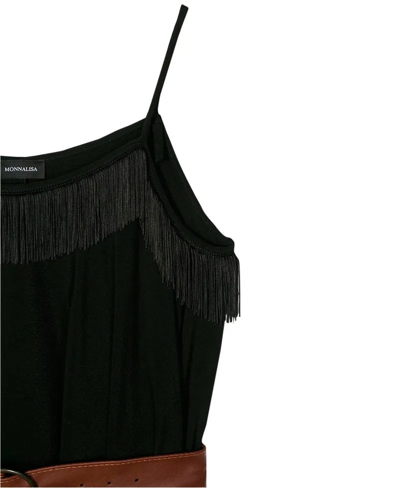 Vestido MONNALISA Negro Cinturón