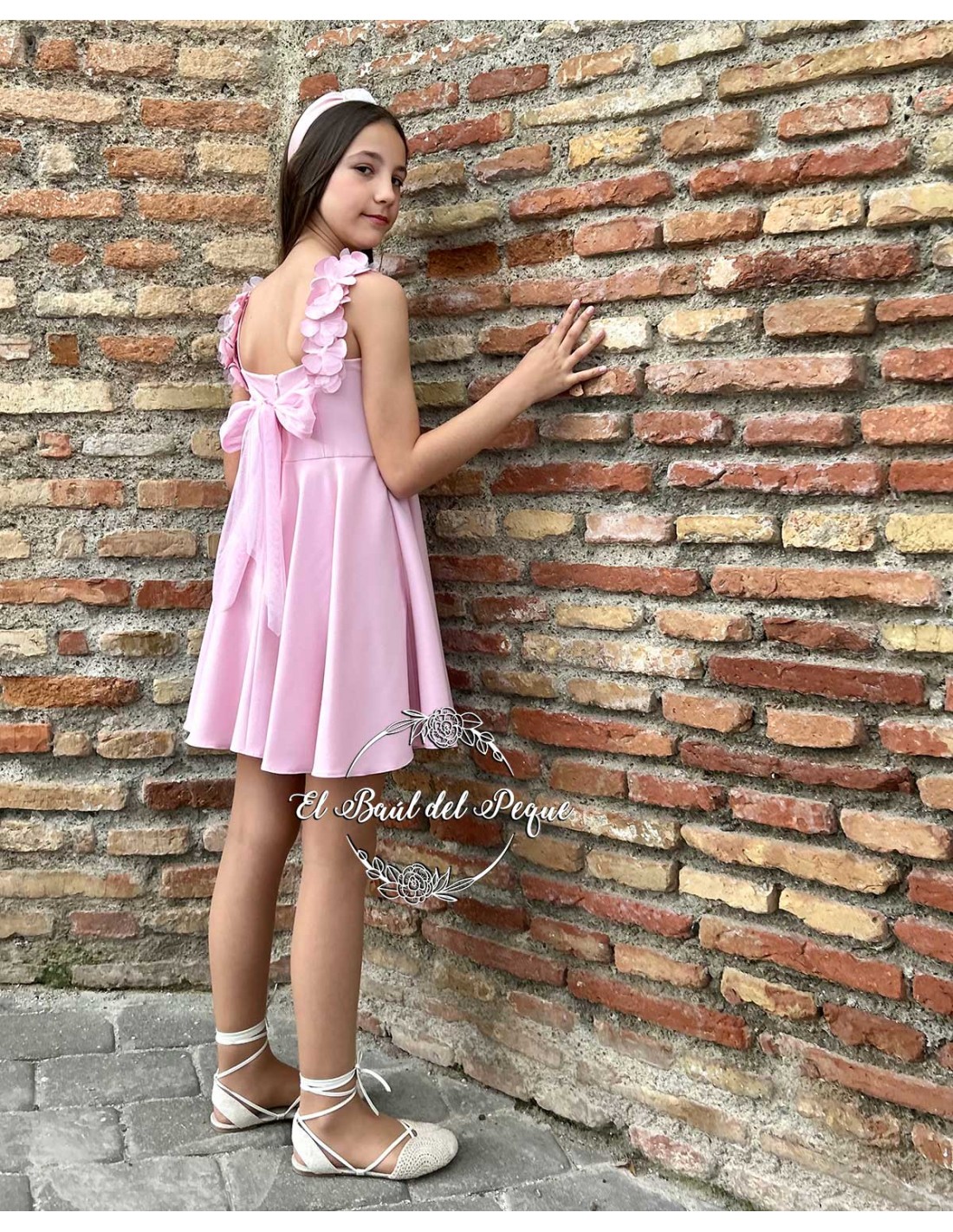 Vestido Niña Junior Ceremonia Rosa Amaya Fashion For Kids