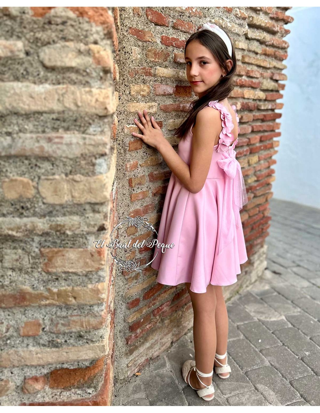 Vestido Niña Junior Ceremonia Rosa Amaya Fashion For Kids