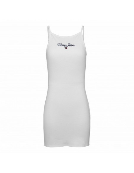 VESTIDO TOMMY HILFIGER BLANCO LOGO FRONTAL  ECOOL