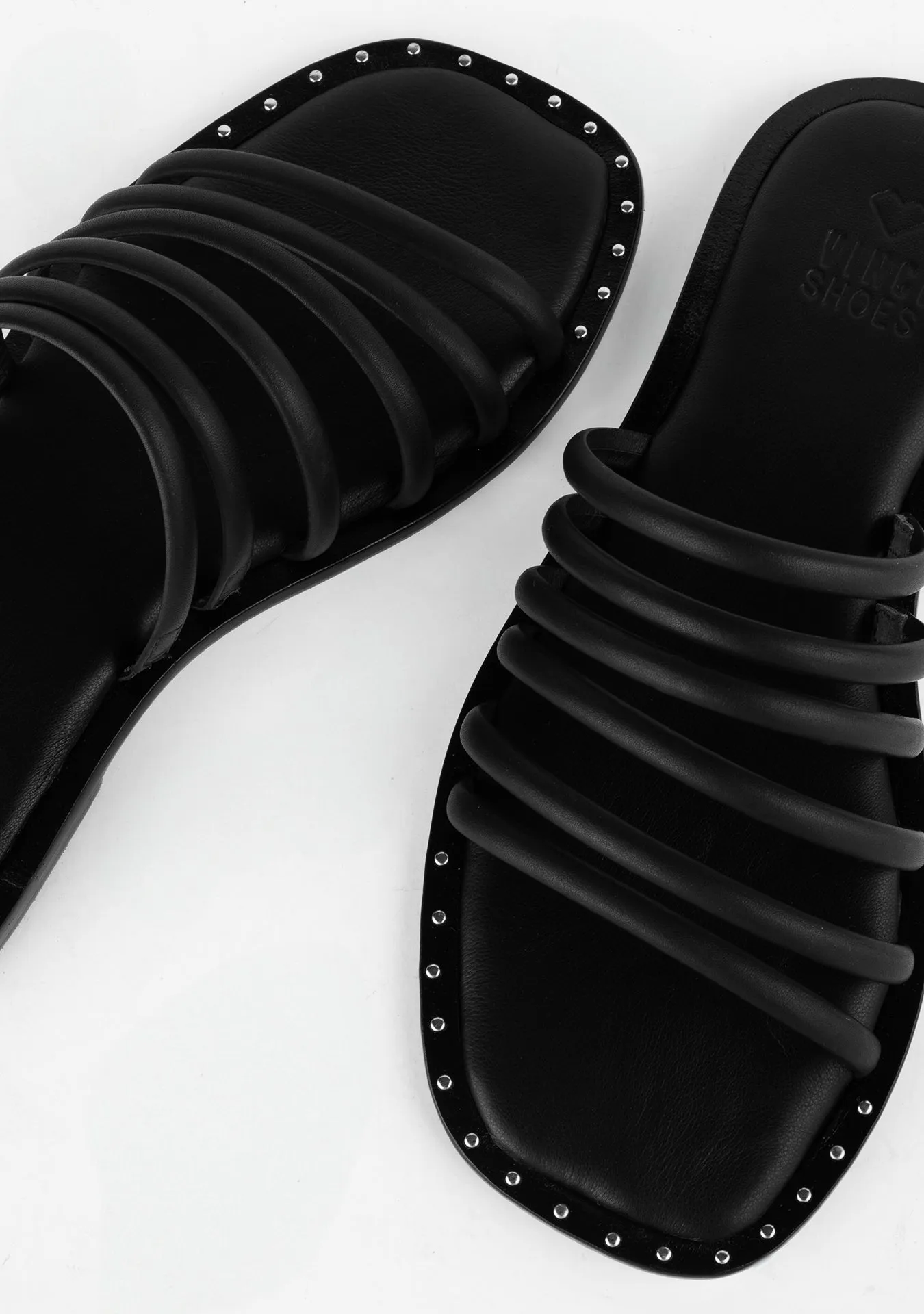 Vinci Shoes Analu Black Sandals