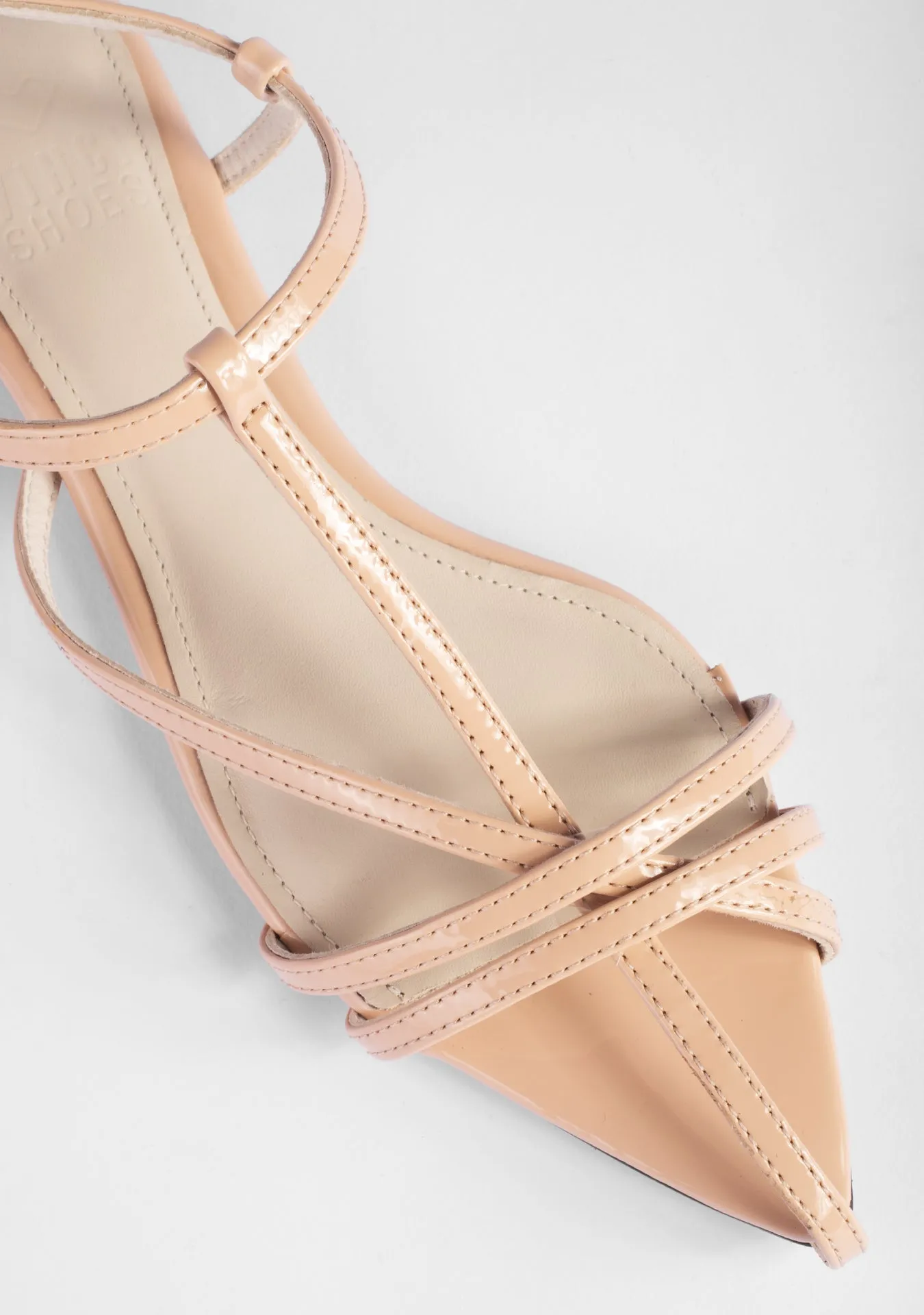 Vinci Shoes Juliet Shiny Blush Sandals