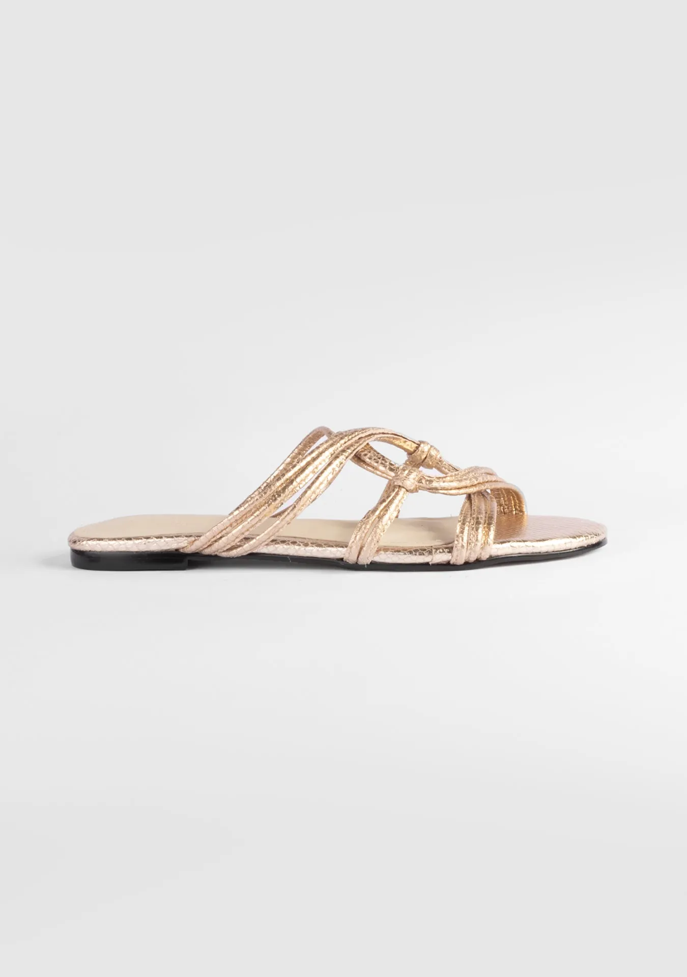 Vinci Shoes Ravello Snake Gold Sandals