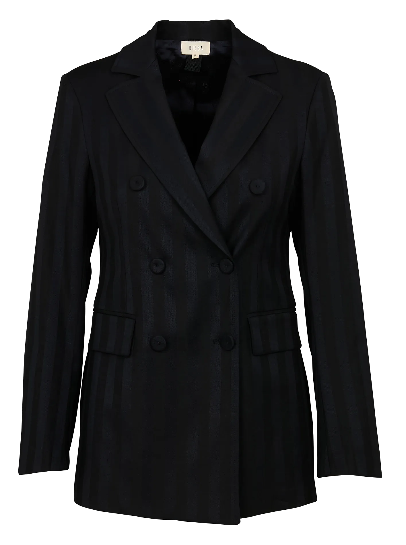 VITALO  CHAQUETA DE TRAJE RECTA A RAYAS EN AZUL