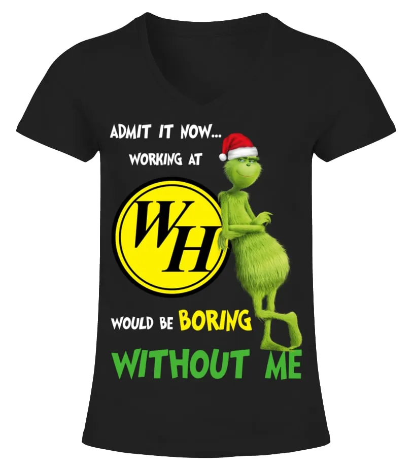 waffle house grinch christmas Camiseta cuello pico Mujer