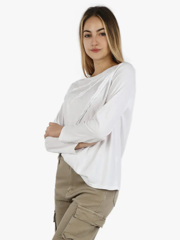 Wendy Trendy Camiseta oversize de algodón para mujer