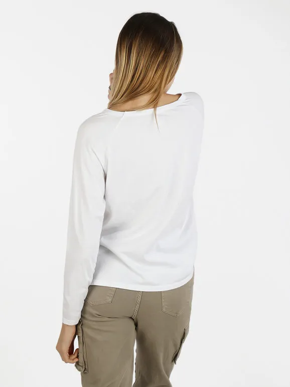 Wendy Trendy Camiseta oversize de algodón para mujer