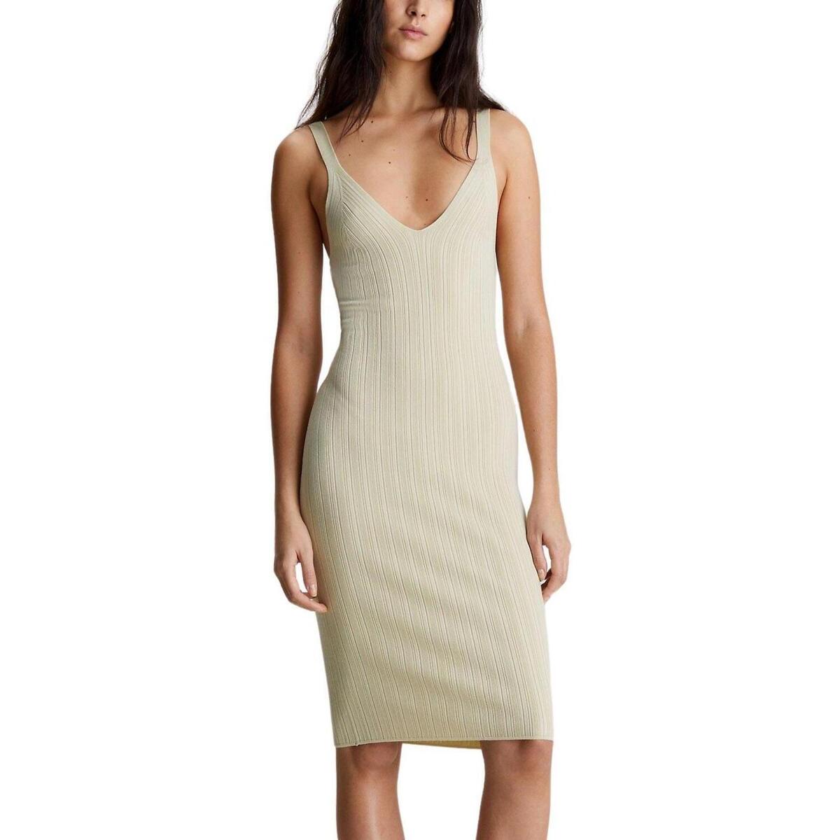 WOVEN LABEL SWEATER DRESS