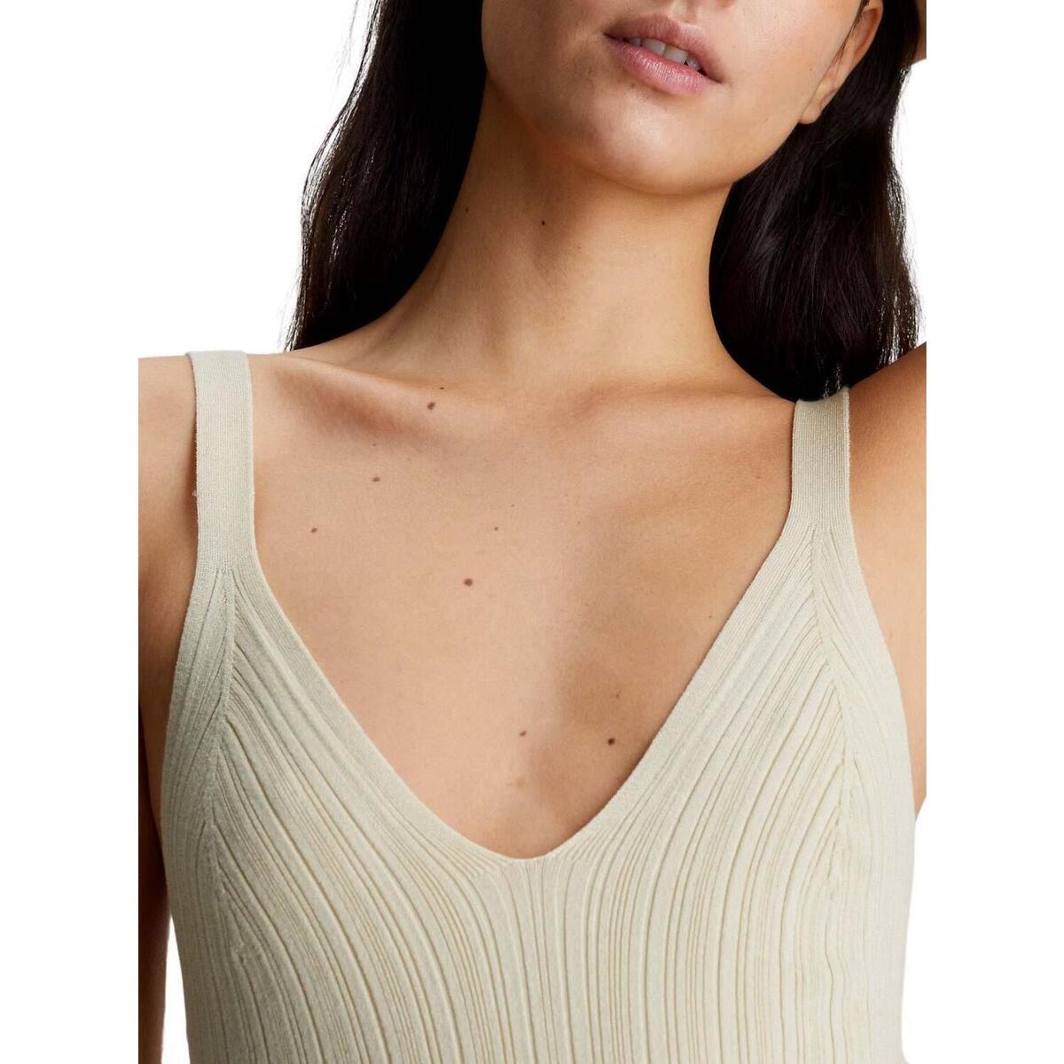 WOVEN LABEL SWEATER DRESS