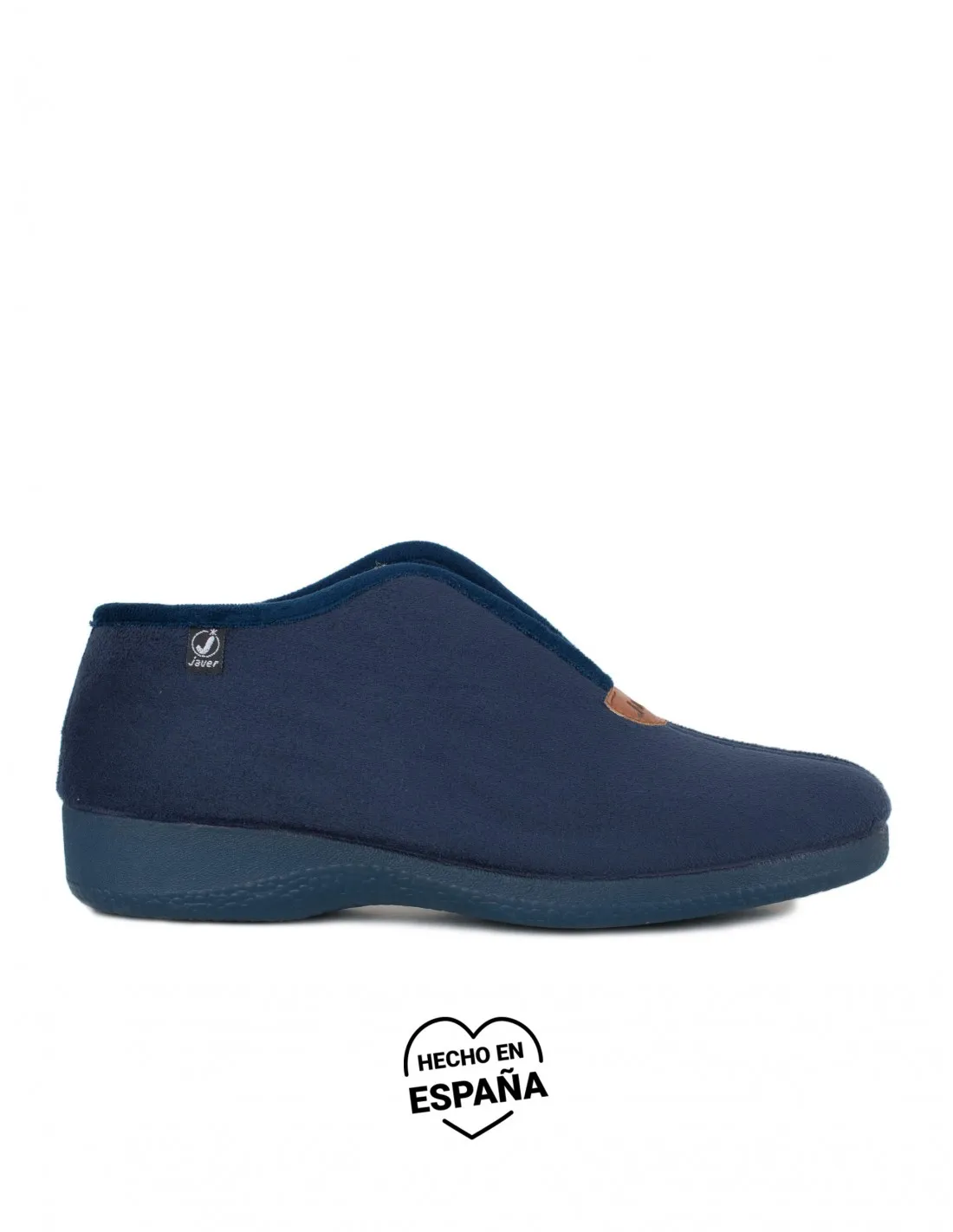 Zapatillas Casa Abotinadas Forro Pelo Azul