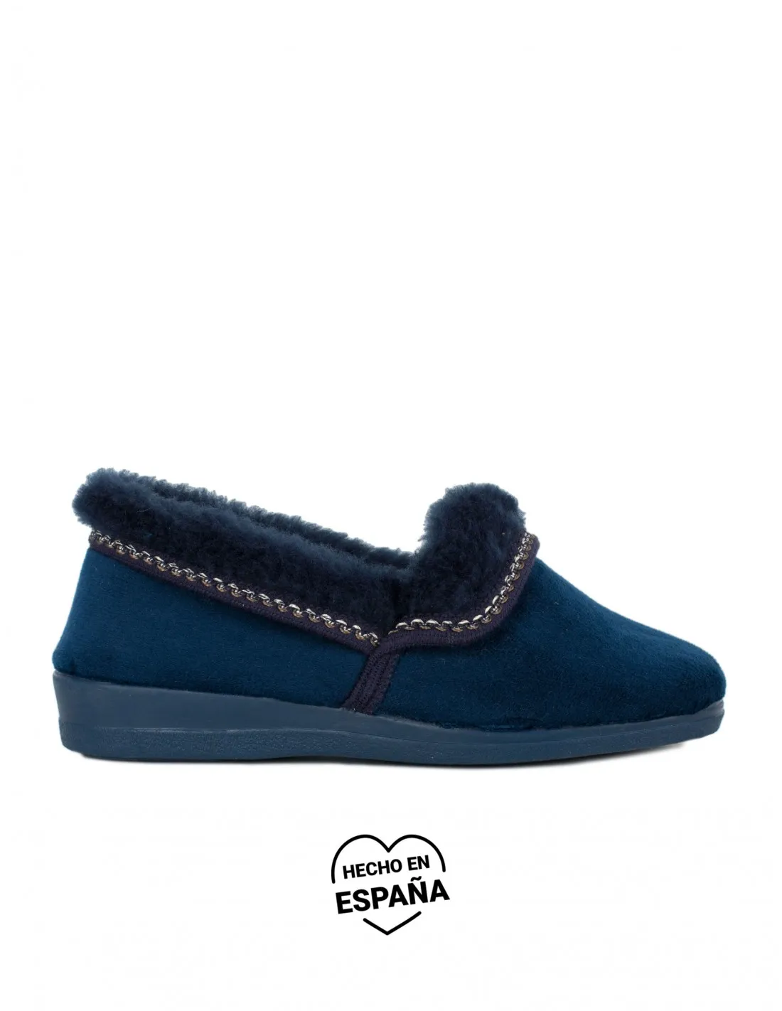 Zapatillas Casa Cerradas Pelo Azul