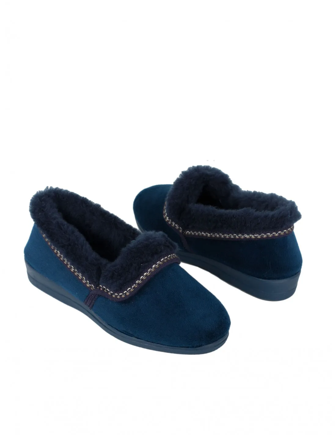 Zapatillas Casa Cerradas Pelo Azul