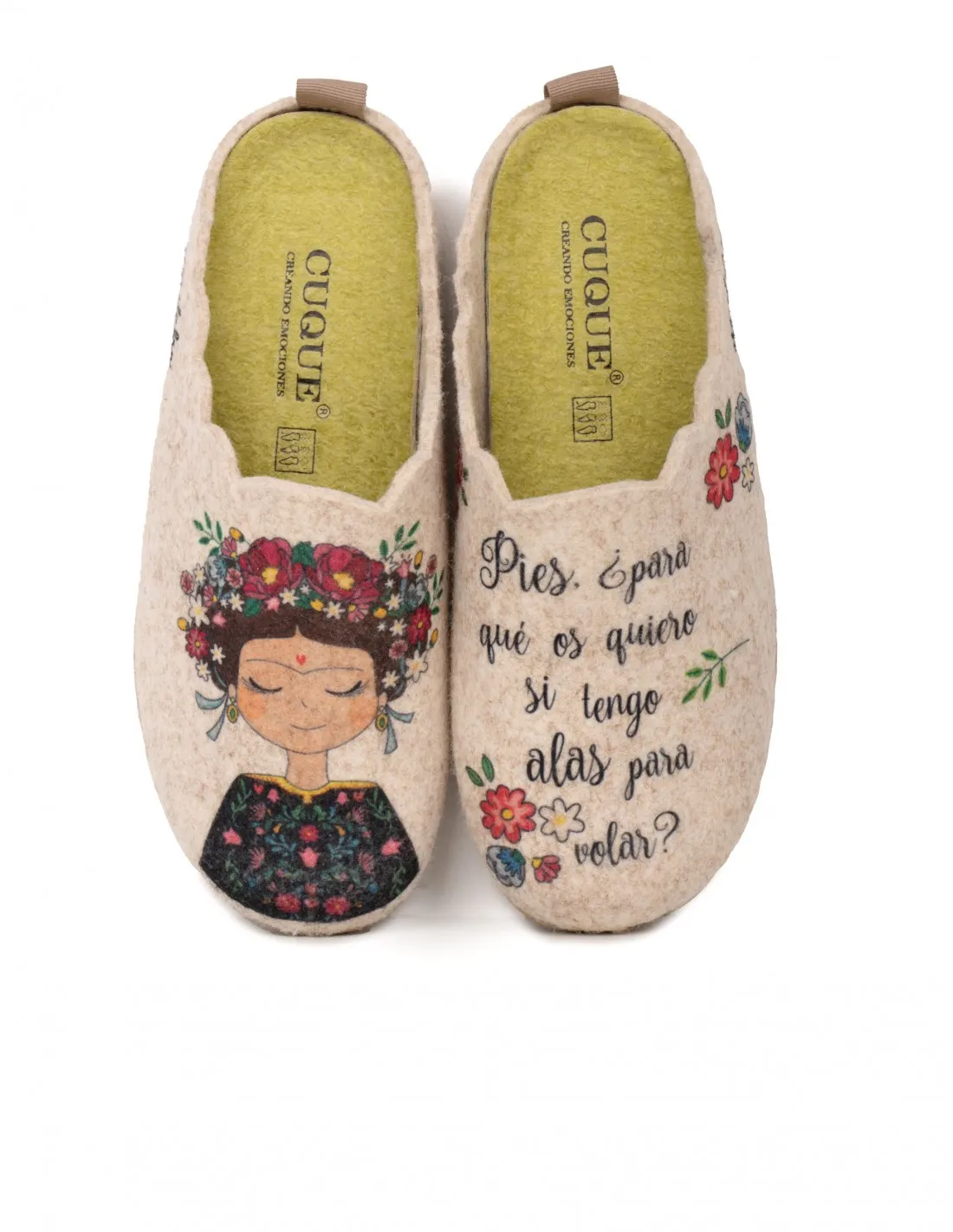 Zapatillas Casa Fieltro Frida Khalo