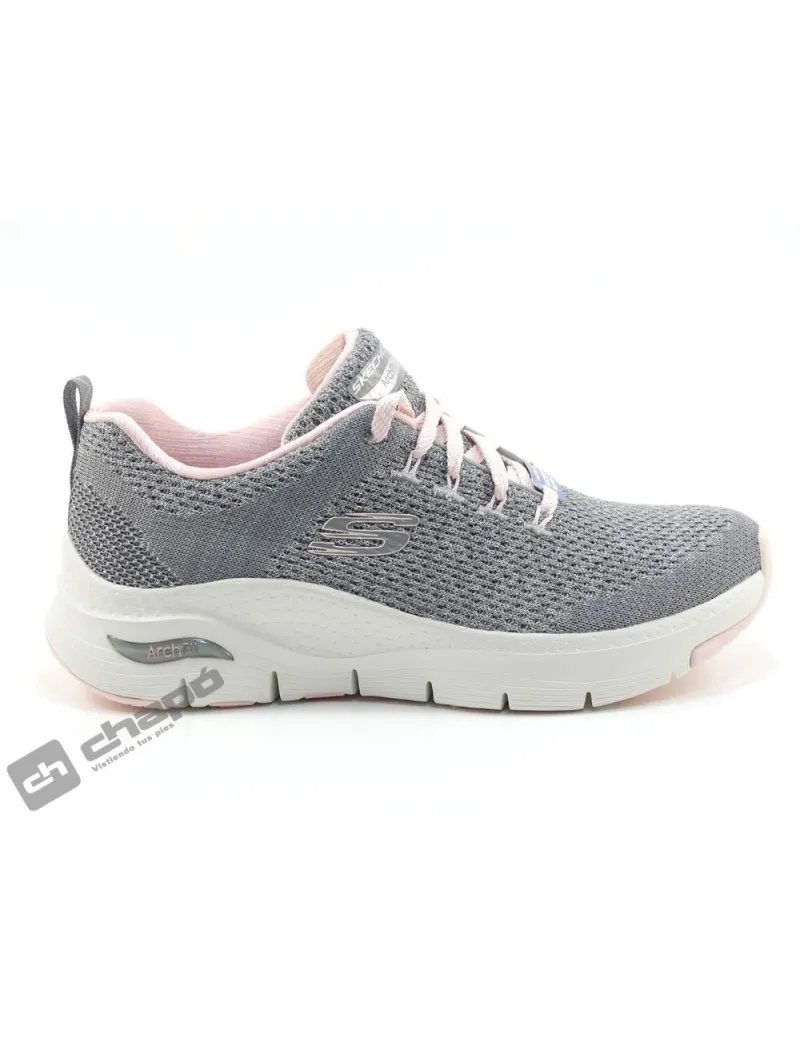 ZAPATILLAS DEPORTIVA GRIS SKECHERS 149058 ** ARCH FIT