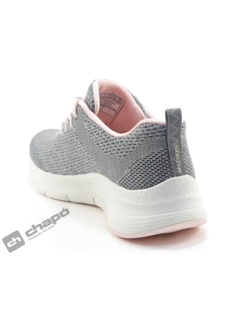 ZAPATILLAS DEPORTIVA GRIS SKECHERS 149058 ** ARCH FIT