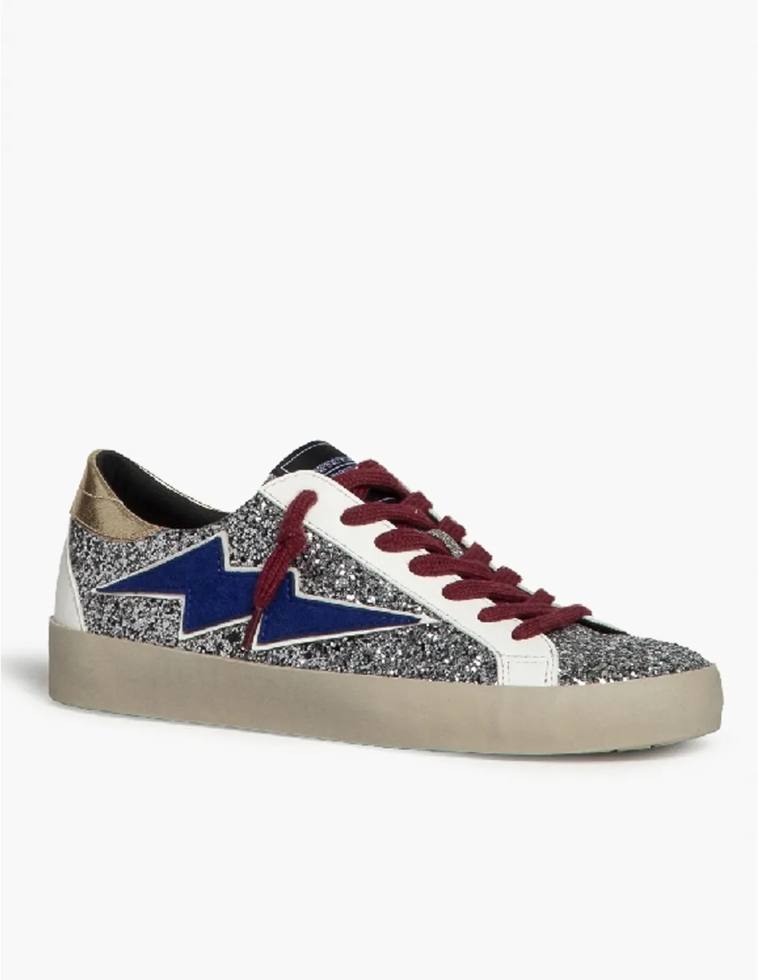 Zapatillas Purpurina Rayo Azul