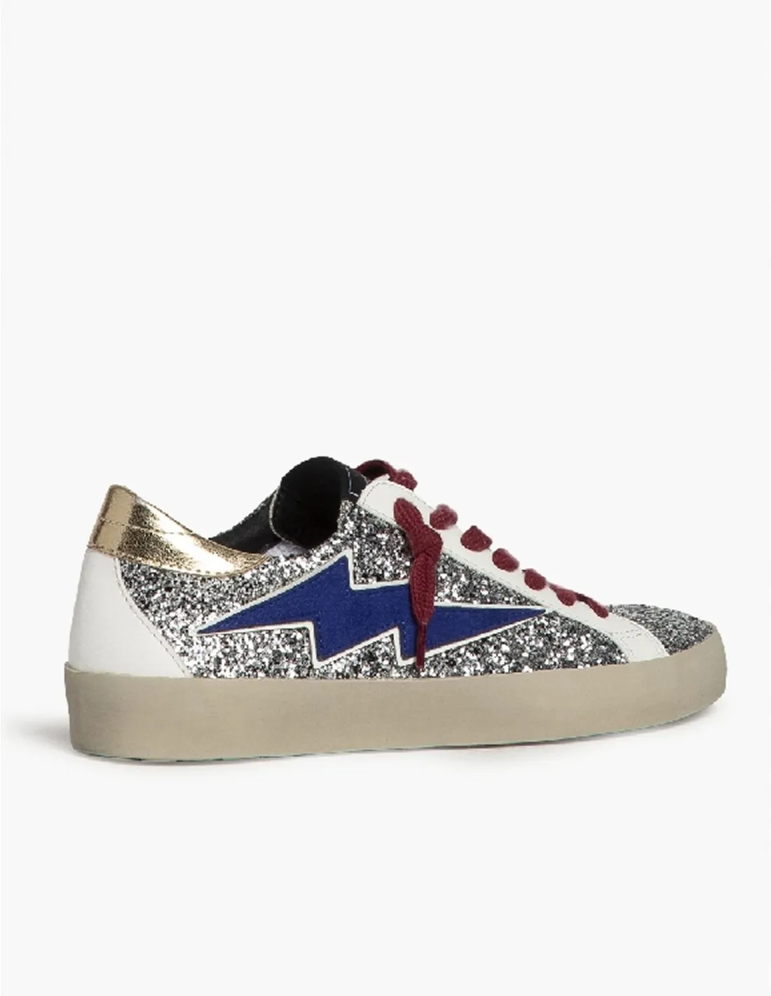 Zapatillas Purpurina Rayo Azul
