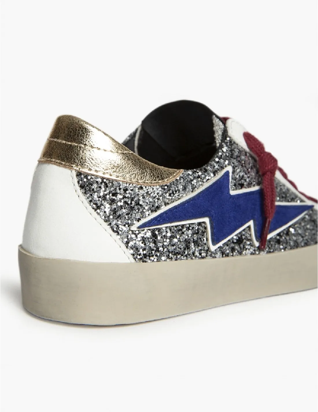 Zapatillas Purpurina Rayo Azul
