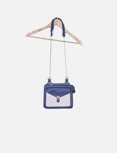 Zara Bolso azul marino satchels